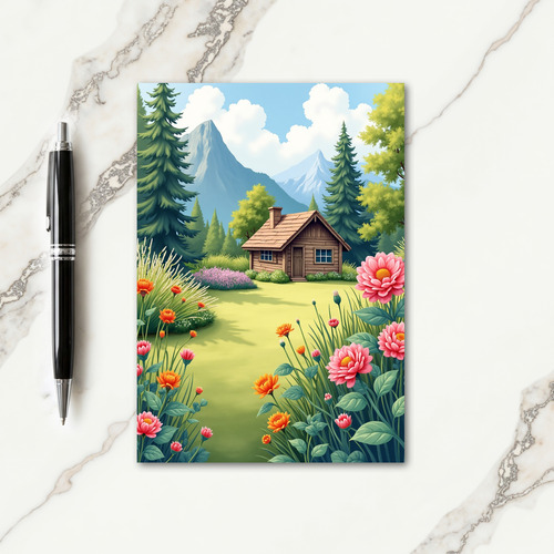 Mountain Cabin Mothers Day Card