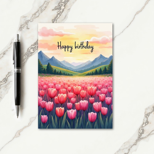 Mountain Dawn Birthday Card
