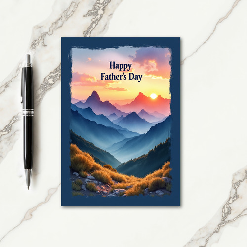 Mountain Dawn Fathers Day Card