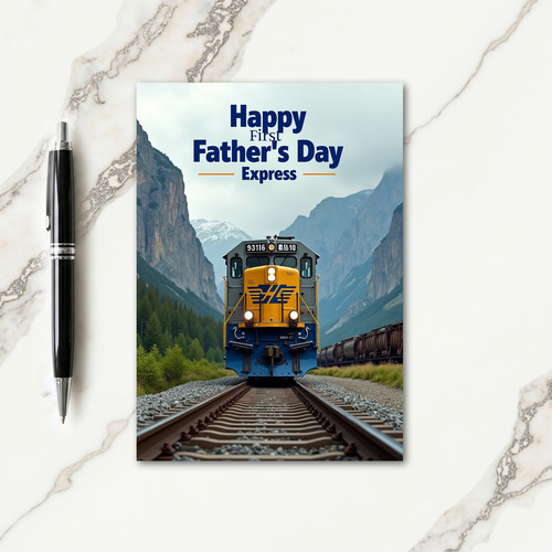 Mountain Fathers Day Engine Card