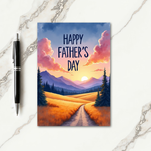 Mountain Fathers Day Greeting Card