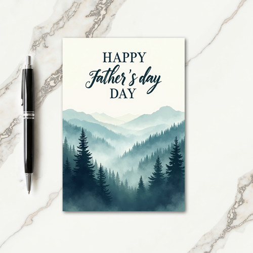 Mountain Fathers Day Scene Card