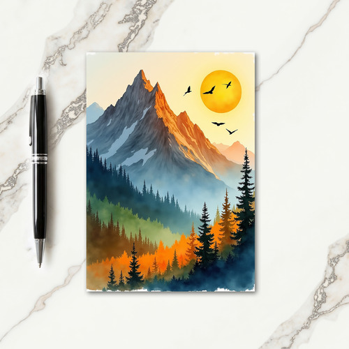 Mountain Fathers Day Scenic Card