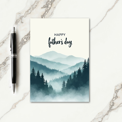 Mountain Fathers Day Wish Card
