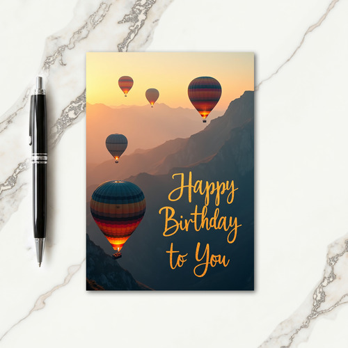 Mountain Glow Birthday Card