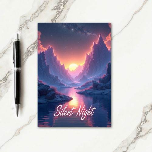 Mountain Glow Christmas Card