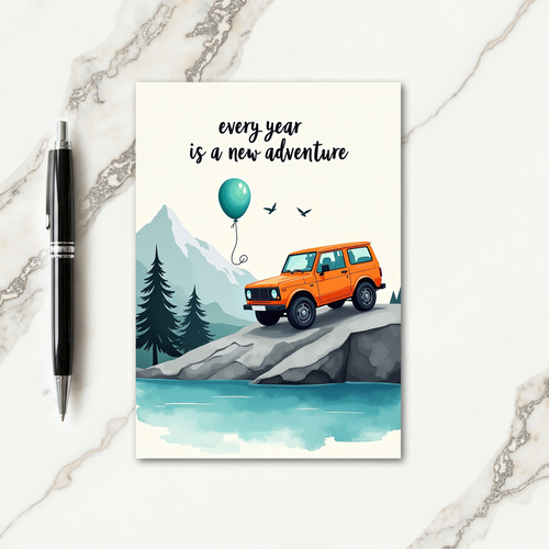 Mountain Journey Birthday Card