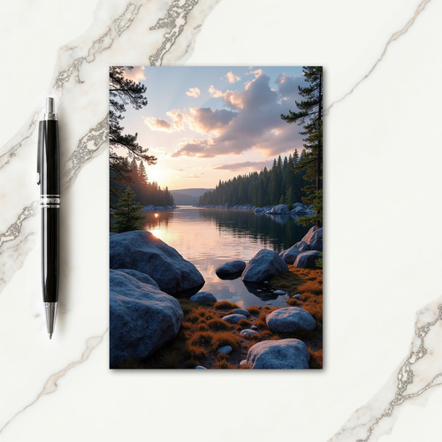 Mountain Lake Fathers Day Vista Card