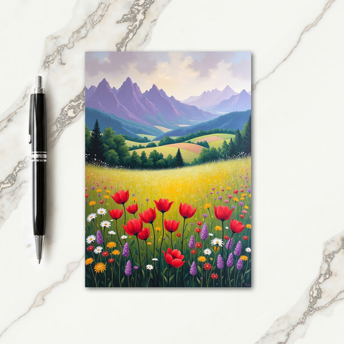 Mountain Meadow Birthday Card