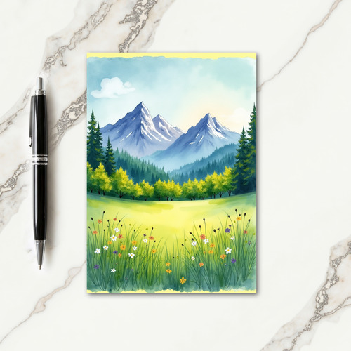 Mountain Meadow Fathers Day Card