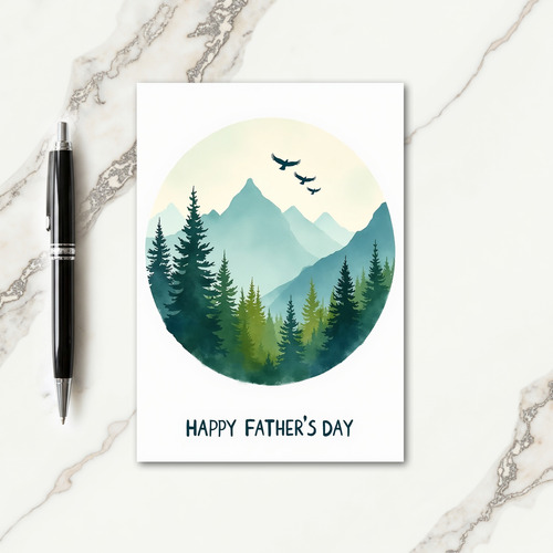 Mountain Range Fathers Day Card