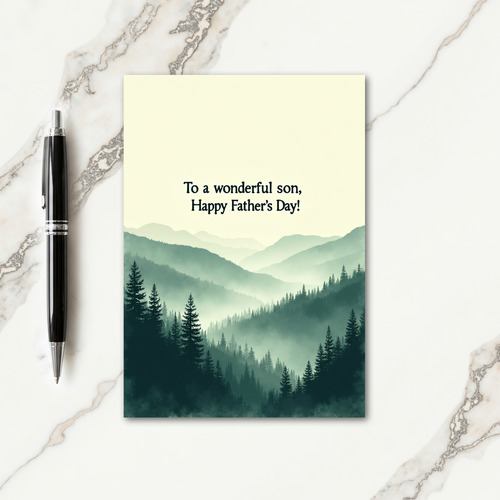 Mountain Son Fathers Day Card