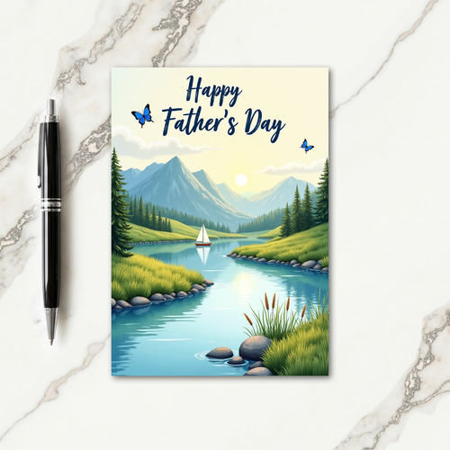 Mountain View Fathers Day Card