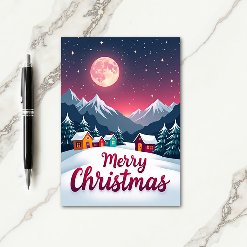 Mountain Village Christmas Card