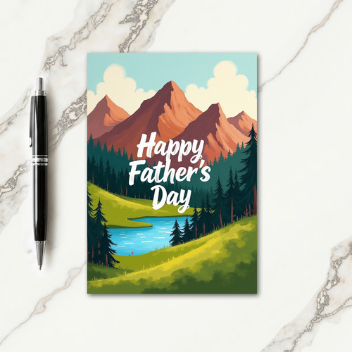 Mountains Fathers Day Scenic Card