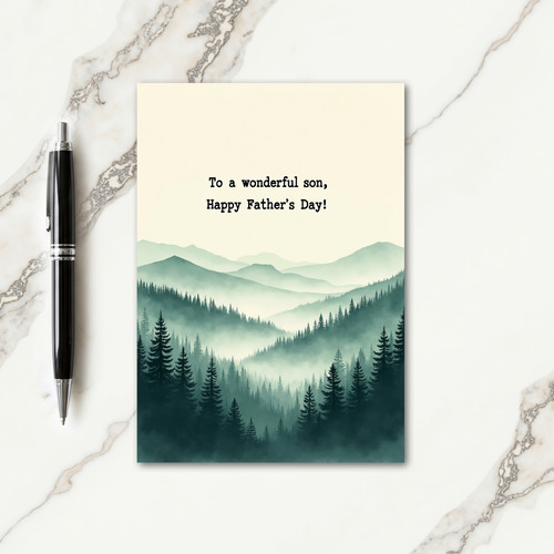 Mountains Fathers Day Wish Card