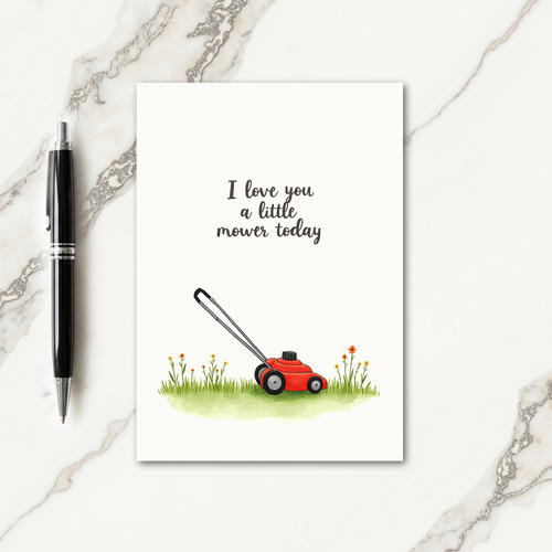 Mower Pun Birthday Card