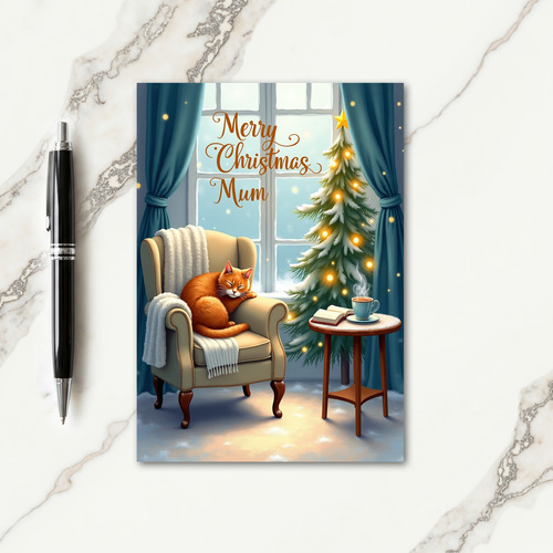 Mums Cozy Christmas Card