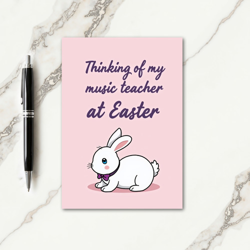 Music Teacher Easter Wishes Card