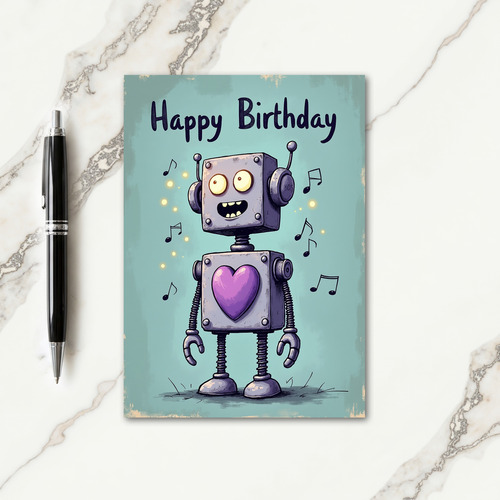 Musical Automaton Birthday Card