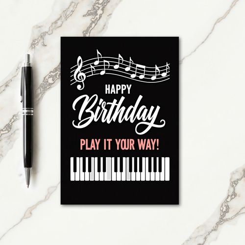 Musical Birthday Notes Card