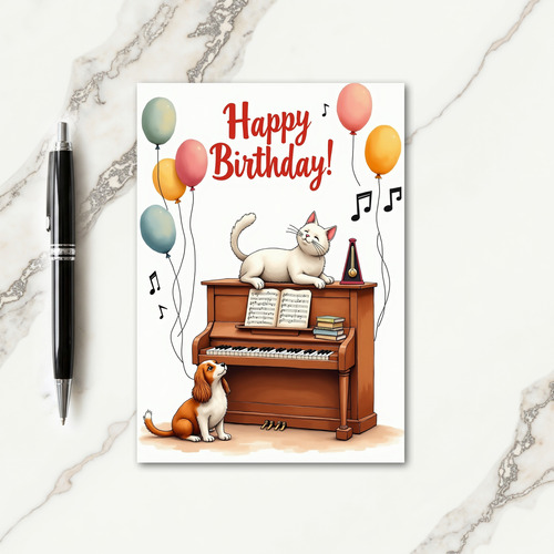 Musical Birthday Pets Card