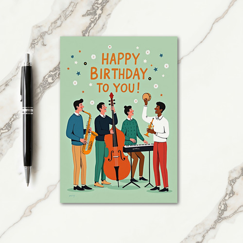 Musical Birthday Scene Card