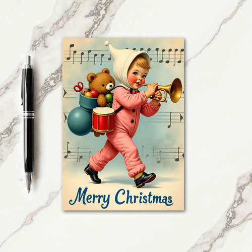 Musical Child Christmas Card