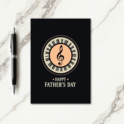 Musical Fathers Day Emblem Card