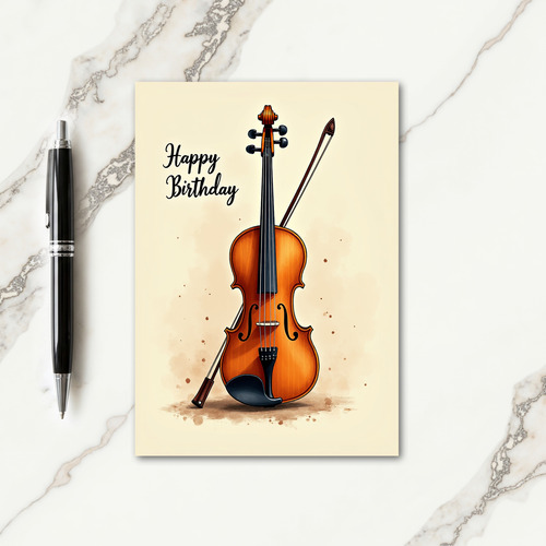Musical Instrument Birthday Card