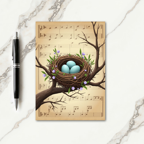 Musical Nest Mothers Day Card