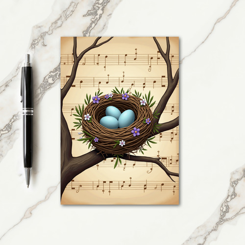 Musical Nest Springtime Card