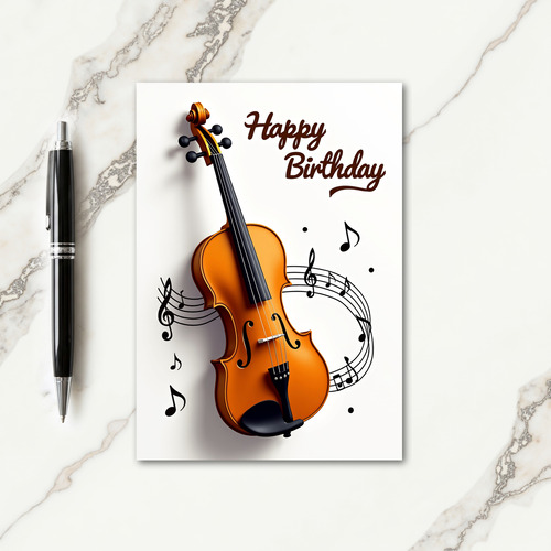 Musical Notes Birthday Card