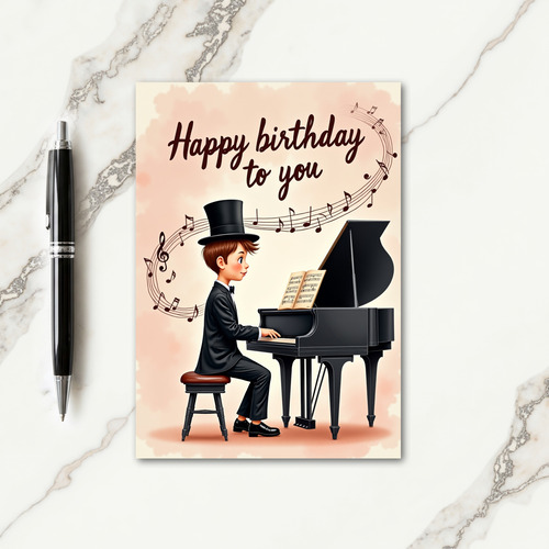 Musicians Birthday Melody Card