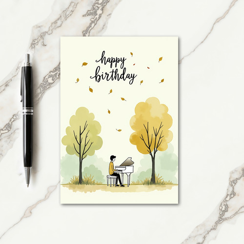 Musicians Serene Birthday Card