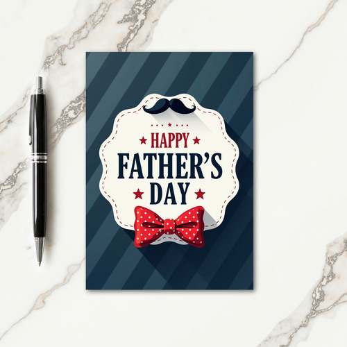 Mustache Fathers Day Card