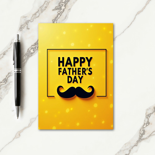 Mustache Fathers Day Glow Card