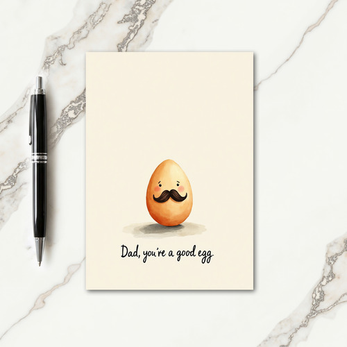 Mustachioed Fathers Day Card