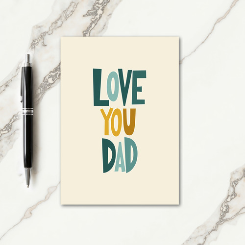 Mustard Gold Fathers Day Card