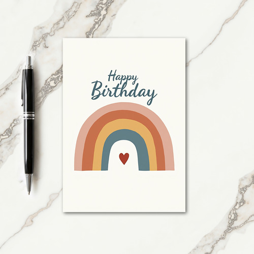 Muted Birthday Rainbow Card
