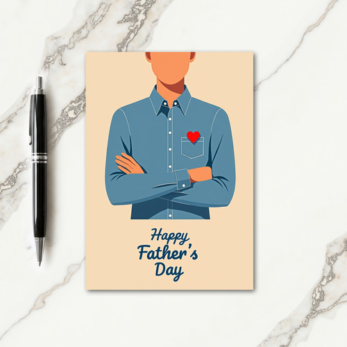 Muted Blue Fathers Day Card