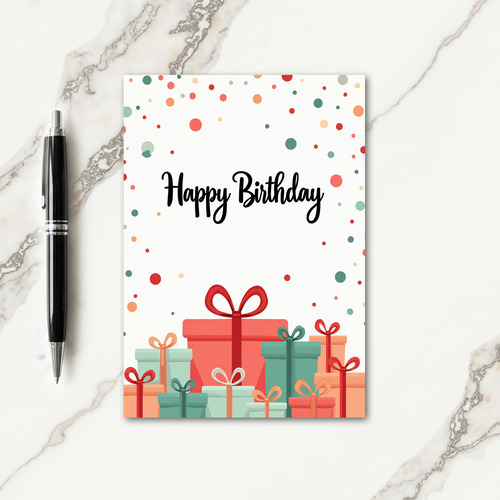 Muted Confetti Celebration Card