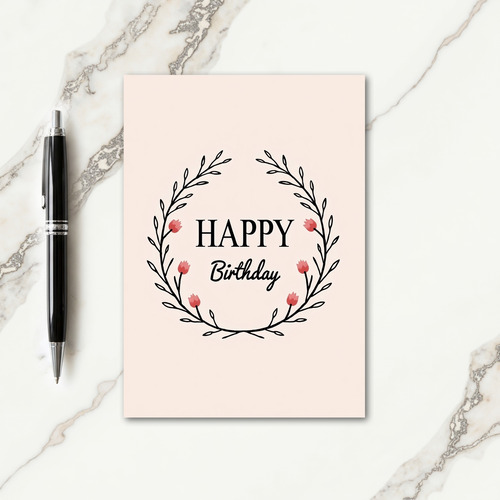 Muted Floral Birthday Card