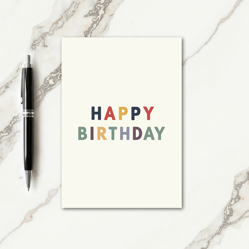 Muted Hue Birthday Card