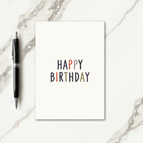 Muted Palette Birthday Card