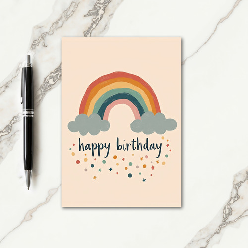 Muted Rainbow Birthday Card