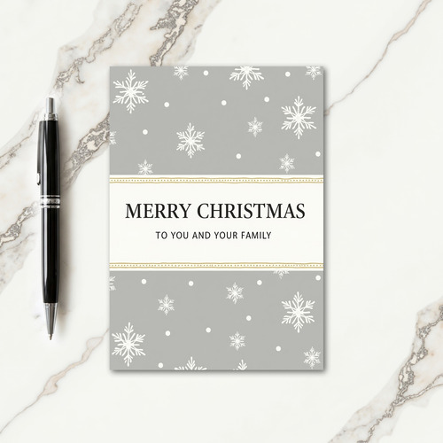 Muted Snowfall Christmas Card thumbnail