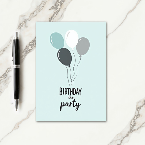 Muted Spheres Birthday Card