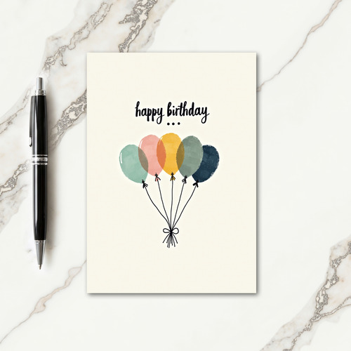 Muted Watercolor Birthday Card