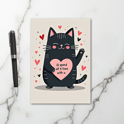 My 9 Lives With U Cat Card